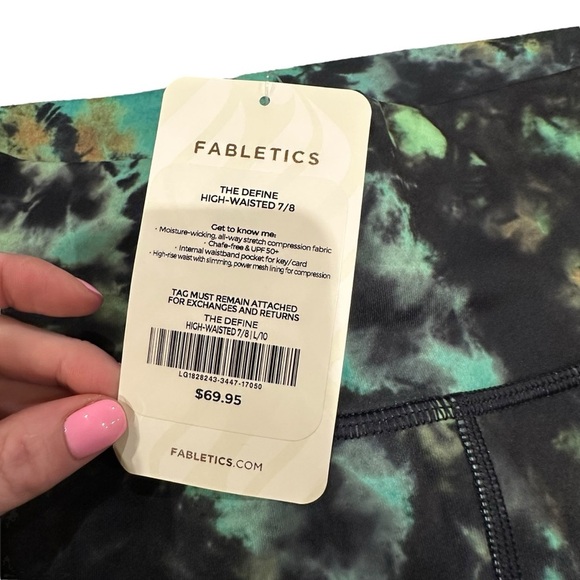 Fabletics | The Define Green and Black Leggings for Active Comfort (M) 7/8 NWT - Picture 3 of 5